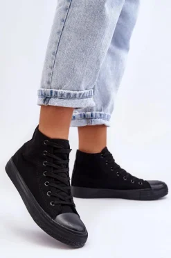 Trampki Damskie Czarne Socerio