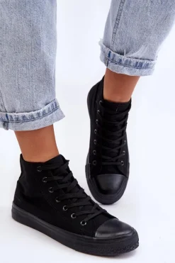 Trampki Damskie Czarne Socerio