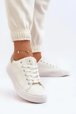 Trampki Damskie Eko Skóra Białe Tiraelle