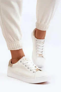 Trampki Damskie Eko Skóra Białe Tiraelle