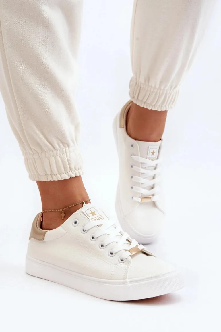 Trampki Damskie Eko Skóra Białe Tiraelle