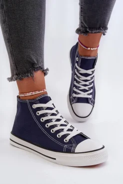 Trampki Damskie Granatowe Socerio