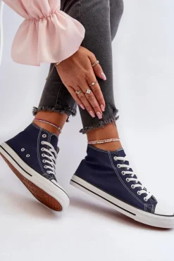 Trampki Damskie Granatowe Socerio