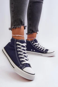 Trampki Damskie Granatowe Socerio