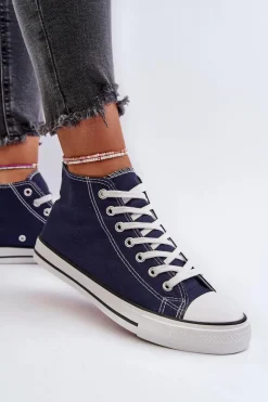 Trampki Damskie Granatowe Socerio