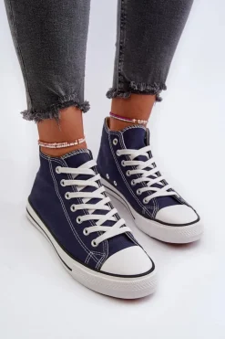 Trampki Damskie Granatowe Socerio