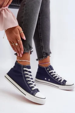 Trampki Damskie Granatowe Socerio