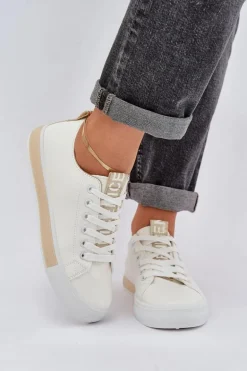 Trampki Damskie Klasyczne Złote Ville