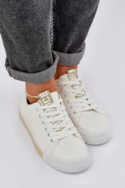 Trampki Damskie Klasyczne Złote Ville