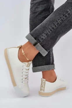 Trampki Damskie Klasyczne Złote Ville