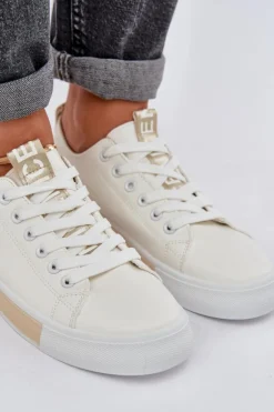 Trampki Damskie Klasyczne Złote Ville