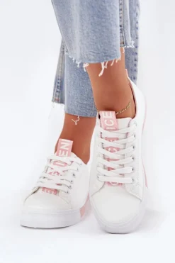 Trampki Damskie Klasyczne Różowe Ville