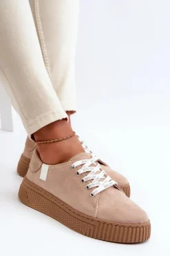 Trampki Damskie MEMORY FOAM SYSTEM BIG STAR NN276002 Ciemnobeżowe