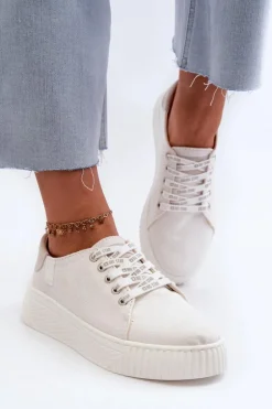 Trampki Damskie MEMORY FOAM SYSTEM BIG STAR NN276001 Białe