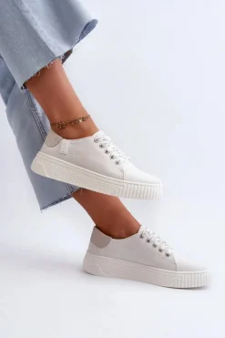 Trampki Damskie MEMORY FOAM SYSTEM BIG STAR NN276001 Białe