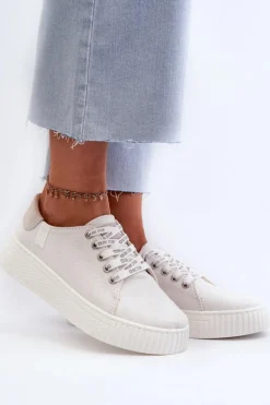 Trampki Damskie MEMORY FOAM SYSTEM BIG STAR NN276001 Białe