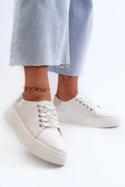 Trampki Damskie MEMORY FOAM SYSTEM BIG STAR NN276001 Białe