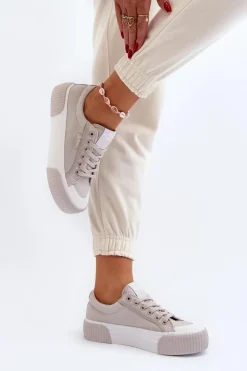 Trampki Damskie Na Grubej Podeszwie Lee Cooper LCW-24-31-2178 Szare