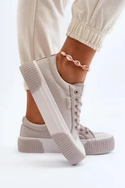 Trampki Damskie Na Grubej Podeszwie Lee Cooper LCW-24-31-2178 Szare