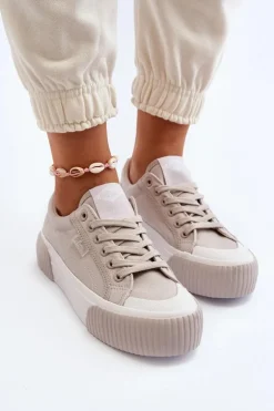 Trampki Damskie Na Grubej Podeszwie Lee Cooper LCW-24-31-2178 Szare