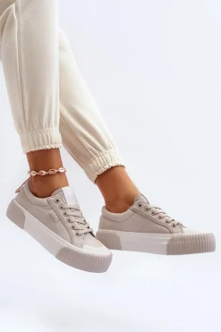 Trampki Damskie Na Grubej Podeszwie Lee Cooper LCW-24-31-2178 Szare