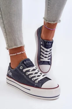 Trampki Damskie Na Grubej Podeszwie Lee Cooper LCW-24-31-2220 Granatowe
