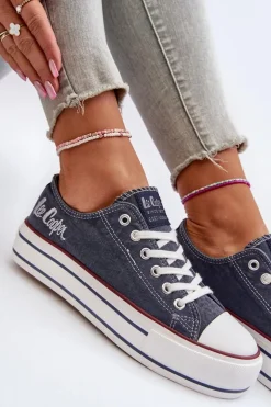 Trampki Damskie Na Grubej Podeszwie Lee Cooper LCW-24-31-2220 Granatowe