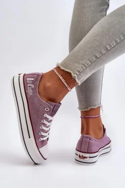 Trampki Damskie Na Grubej Podeszwie Lee Cooper LCW-24-31-2219 Fioletowe