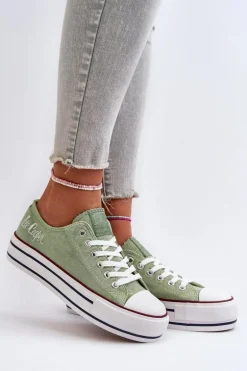 Trampki Damskie Na Grubej Podeszwie Lee Cooper LCW-24-31-2217 Zielone