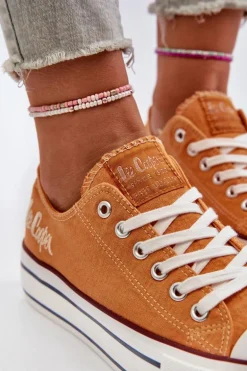 Trampki Damskie Na Grubej Podeszwie Lee Cooper LCW-24-31-2216 Pomarańczowe