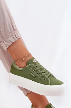 Trampki Damskie Na Platformie Lee Cooper LCW-25-31-3449L Zielone