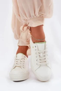 Trampki Damskie Na Platformie Z Eko Skóry Big Star RR274A295 Białe