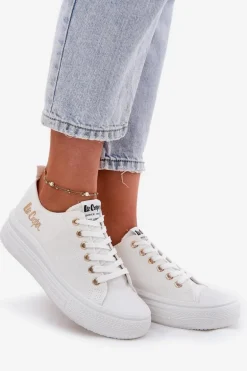 Trampki Damskie Na Platformie Lee Cooper LCW-24-44-2462L Białe