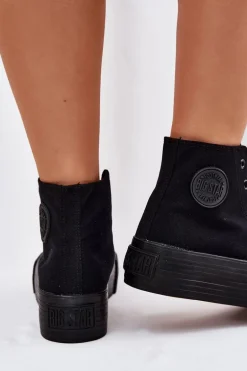 Trampki Damskie Na Platformie Big Star RR274742 Czarne