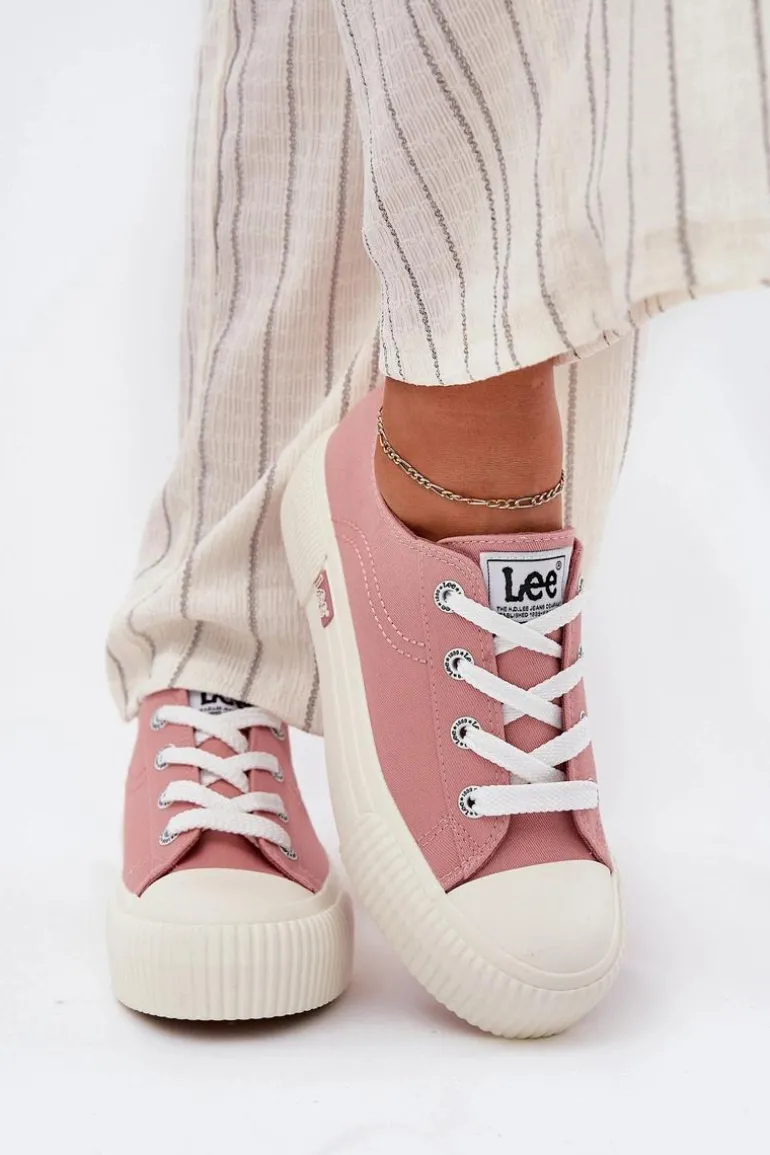 Trampki Damskie Na Platformie LEE ISLA C WOMEN LOW 50251001 Różowe