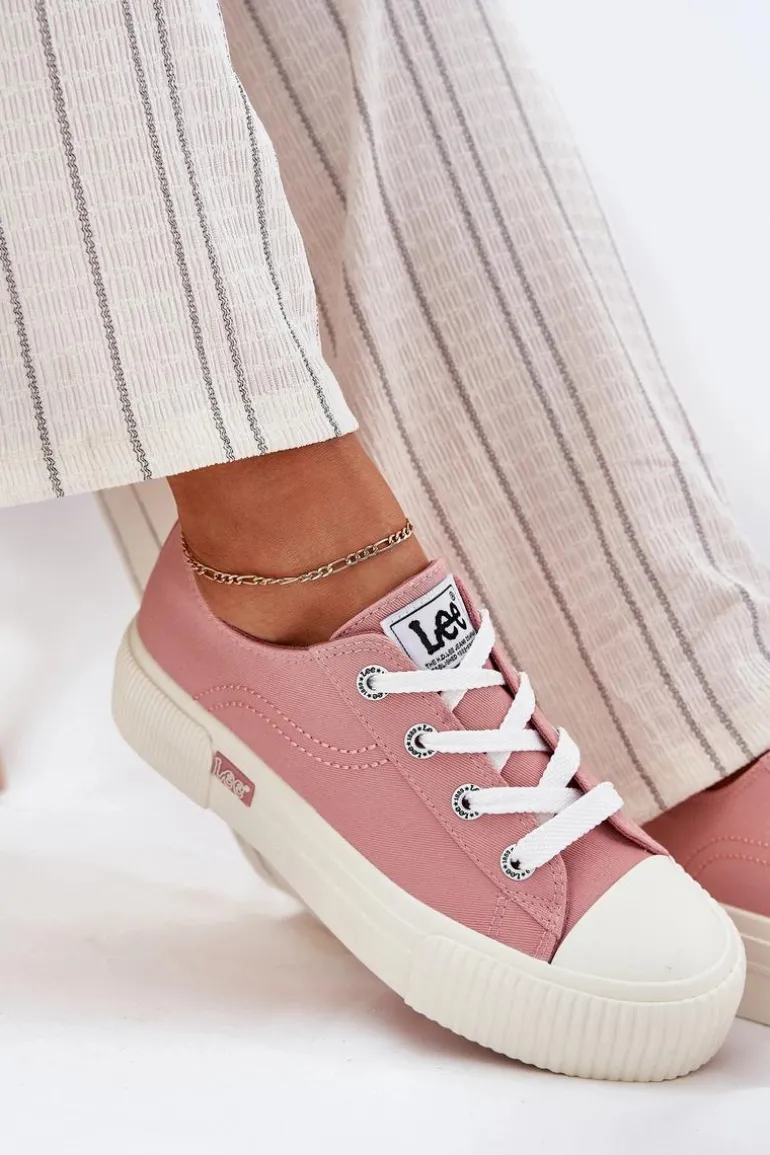 Trampki Damskie Na Platformie LEE ISLA C WOMEN LOW 50251001 Różowe