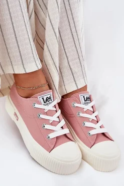Trampki Damskie Na Platformie LEE ISLA C WOMEN LOW 50251001 Różowe
