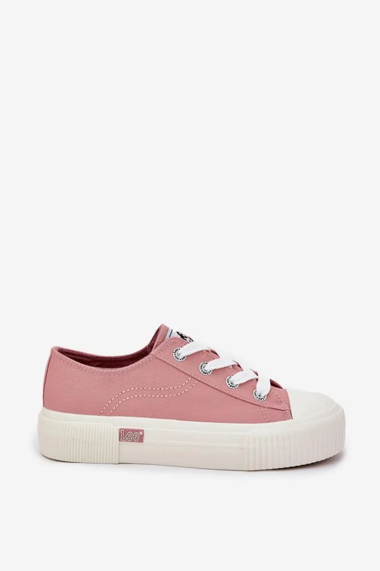 Trampki Damskie Na Platformie LEE ISLA C WOMEN LOW 50251001 Różowe