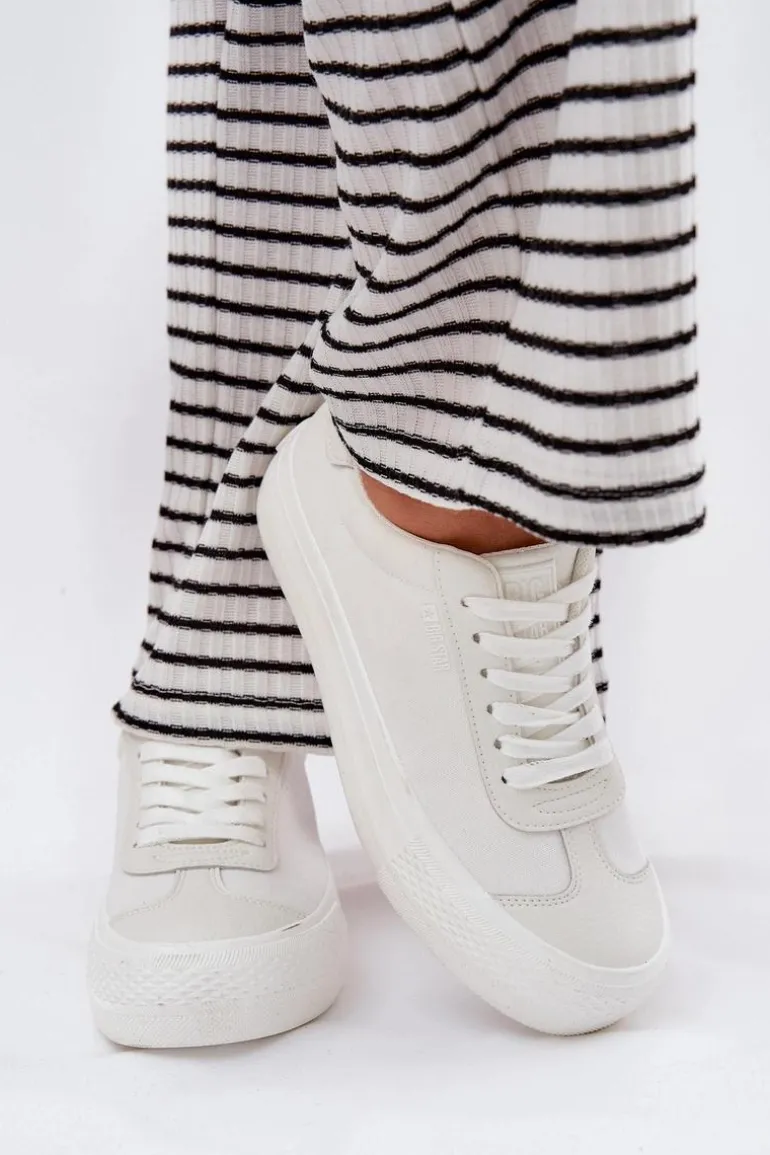 Trampki Damskie Na Platformie Big Star RR274337 Białe