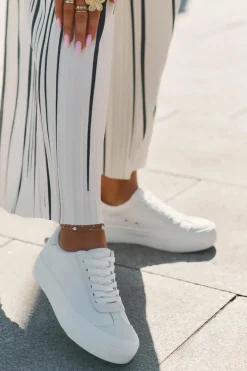 Trampki Damskie Na Platformie Big Star RR274337 Białe