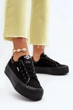 Trampki Damskie Na Platformie Lee Cooper LCW-24-31-2180 Czarne