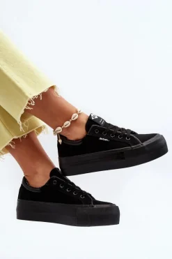 Trampki Damskie Na Platformie Lee Cooper LCW-24-31-2180 Czarne