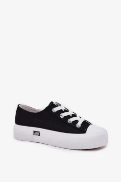 Trampki Damskie Na Platformie LEE ISLA C WOMEN LOW 50251001 Czarne