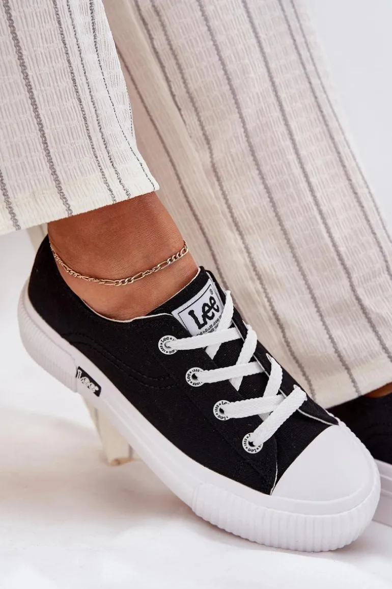 Trampki Damskie Na Platformie LEE ISLA C WOMEN LOW 50251001 Czarne