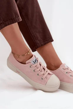 Trampki Damskie Na Platformie LEE ISLA C WOMEN LOW 50253001.78E Różowe