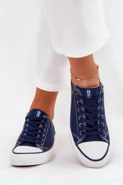 Trampki Damskie Niskie Big Star DD274A235 Granatowe