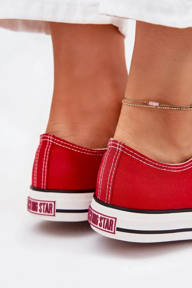 Trampki Damskie Niskie Big Star DD274A234 Czerwone