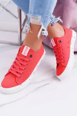 Trampki Damskie Niskie Big Star Czerwone DD274709