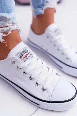 Trampki Damskie Niskie Smith's Białe