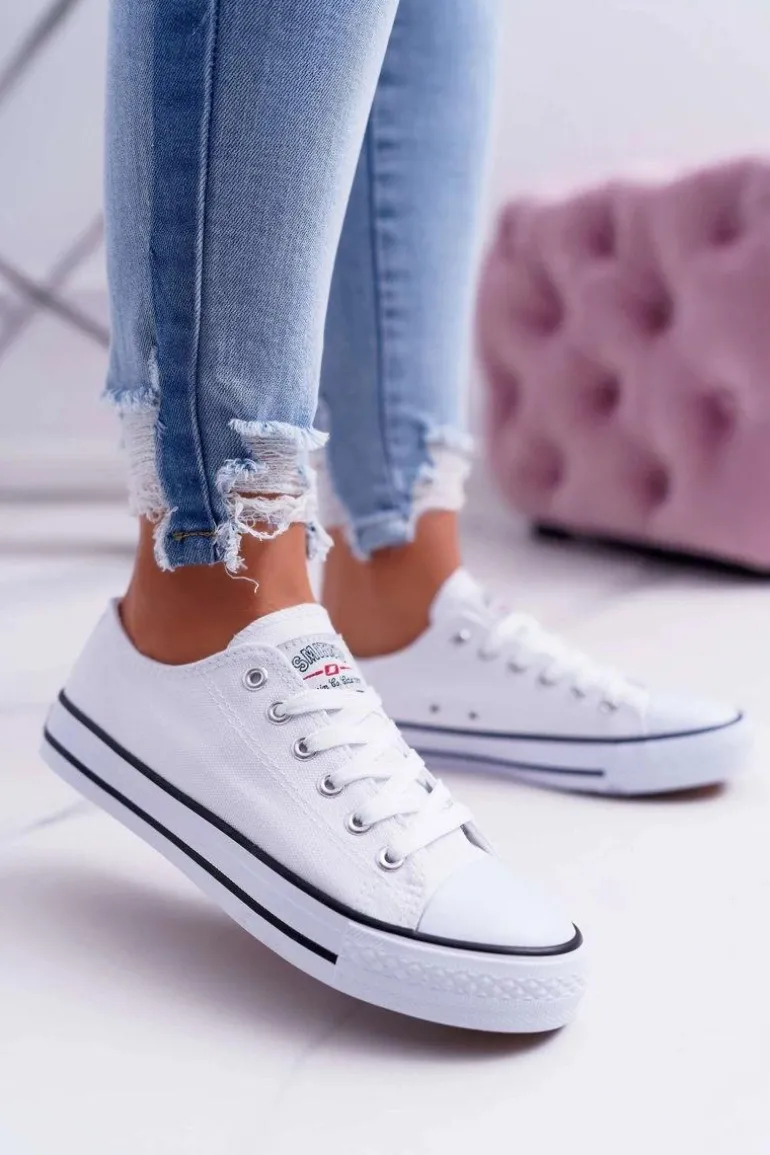 Trampki Damskie Niskie Smith's Białe